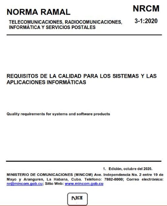 Aprobada norma sobre calidad de sistemas y aplicaciones informáticas