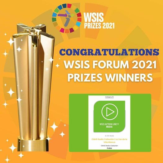 Proyecto de Cuba Ganador en la categoría Medios de Comunicación del Premio WSIS 2021