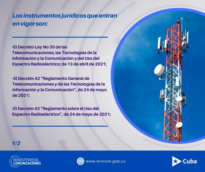 Cuba actualiza marco jurídico en materia de telecomunicaciones