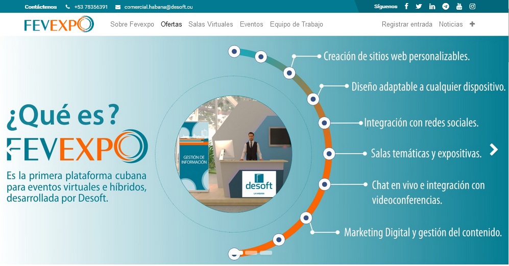 Presenta Desoft sitio web de plataforma Fevexpo 